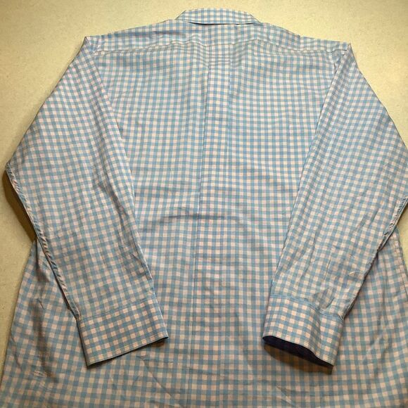 Vineyard Vines XL‎ Slim Fit Tucker Shirt Blue Pink Check Plaid Whale Logo - Picture 5 of 6